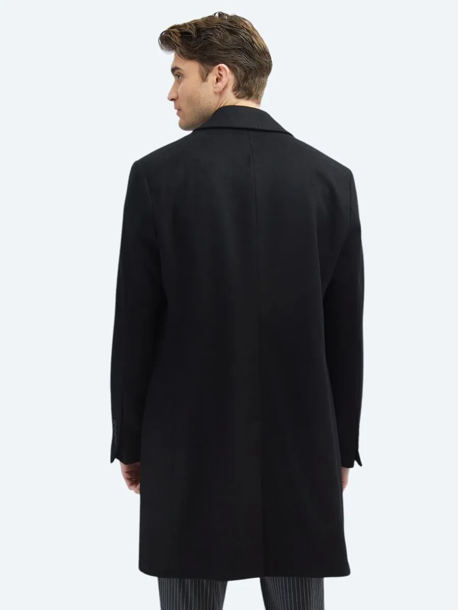 Black Weaving Overcoat - 6