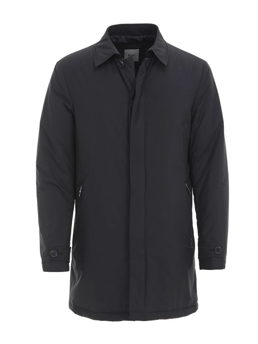 Black Weaving Rain Coat - 6