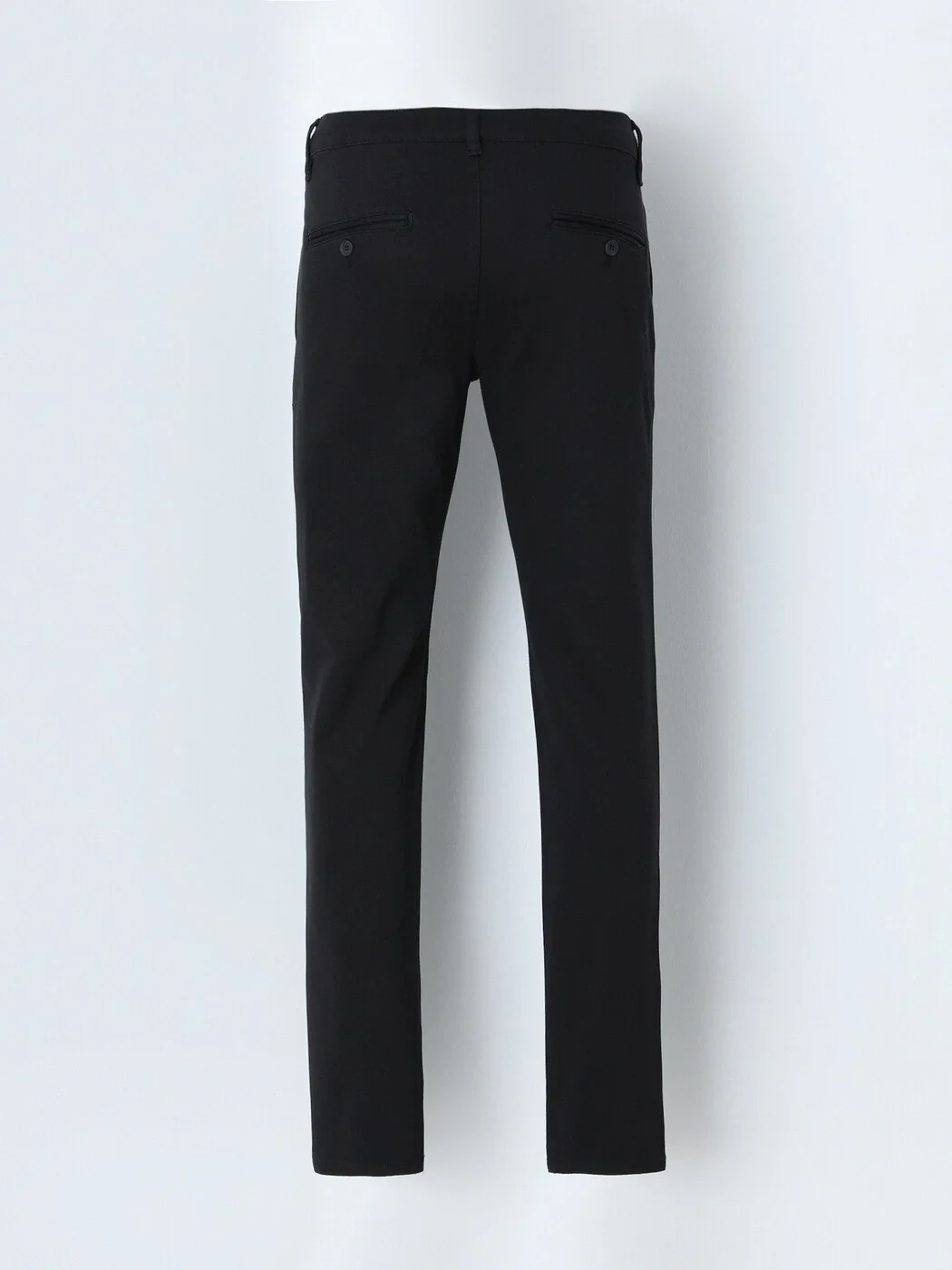Black Weaving Regular Fit Casual Cotton Blended Trousers 
