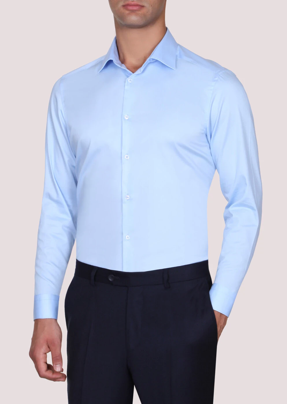 Blue 100% Cotton Shirt - 1