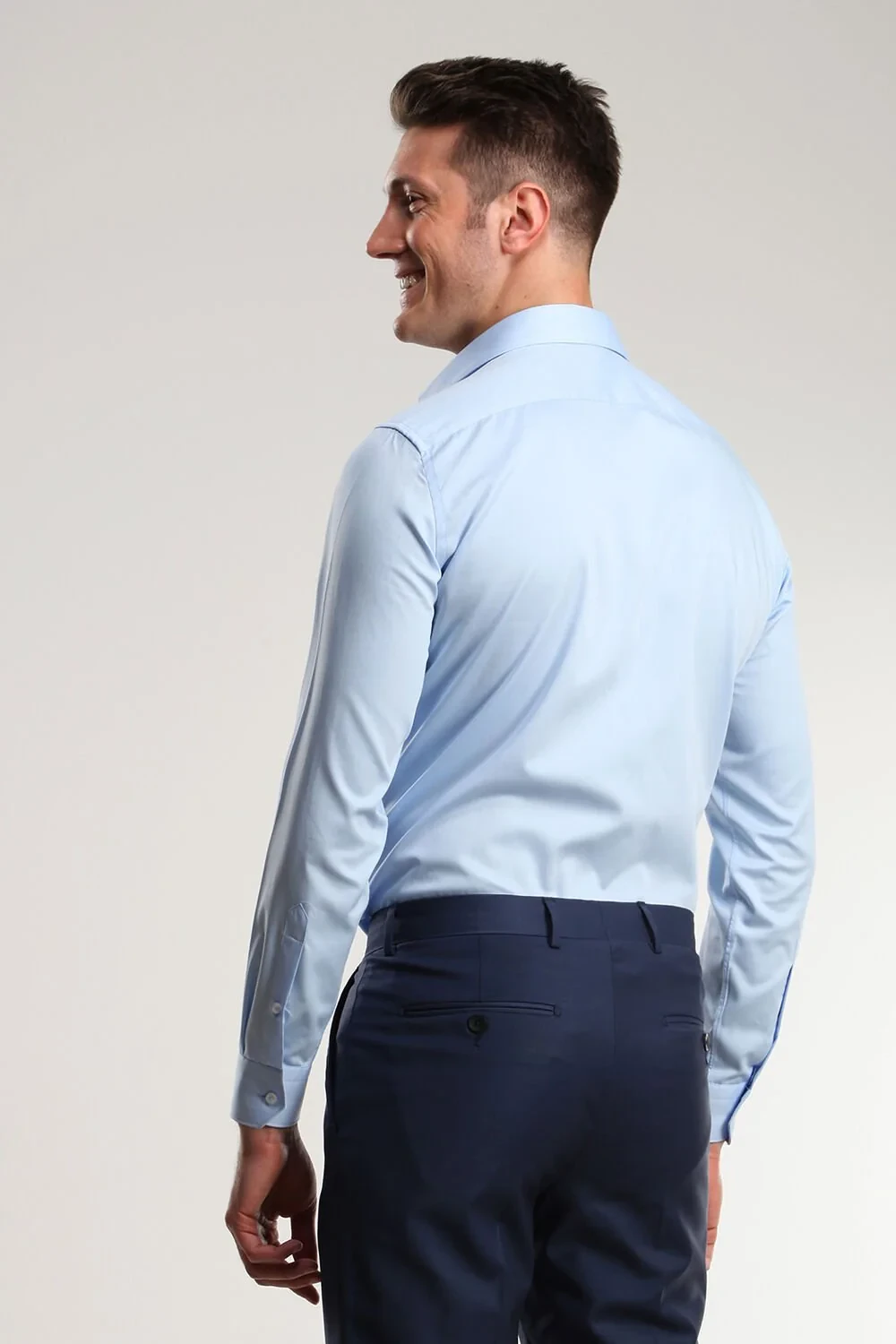 Blue 100% Cotton Shirt - 2