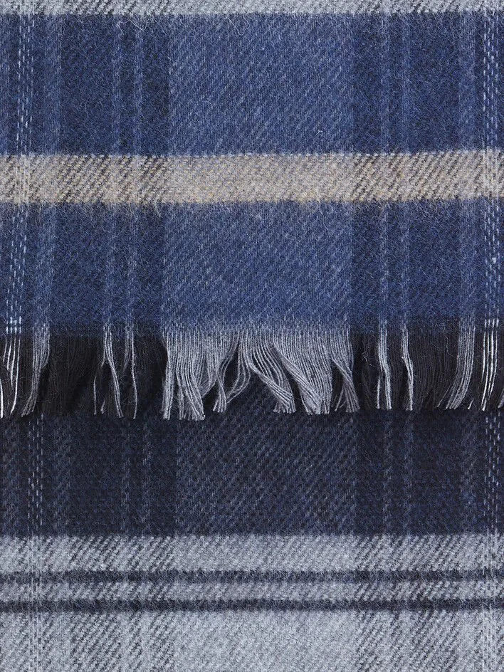 Blue %65 Akrilik ,%35 Yün Scarf - 2