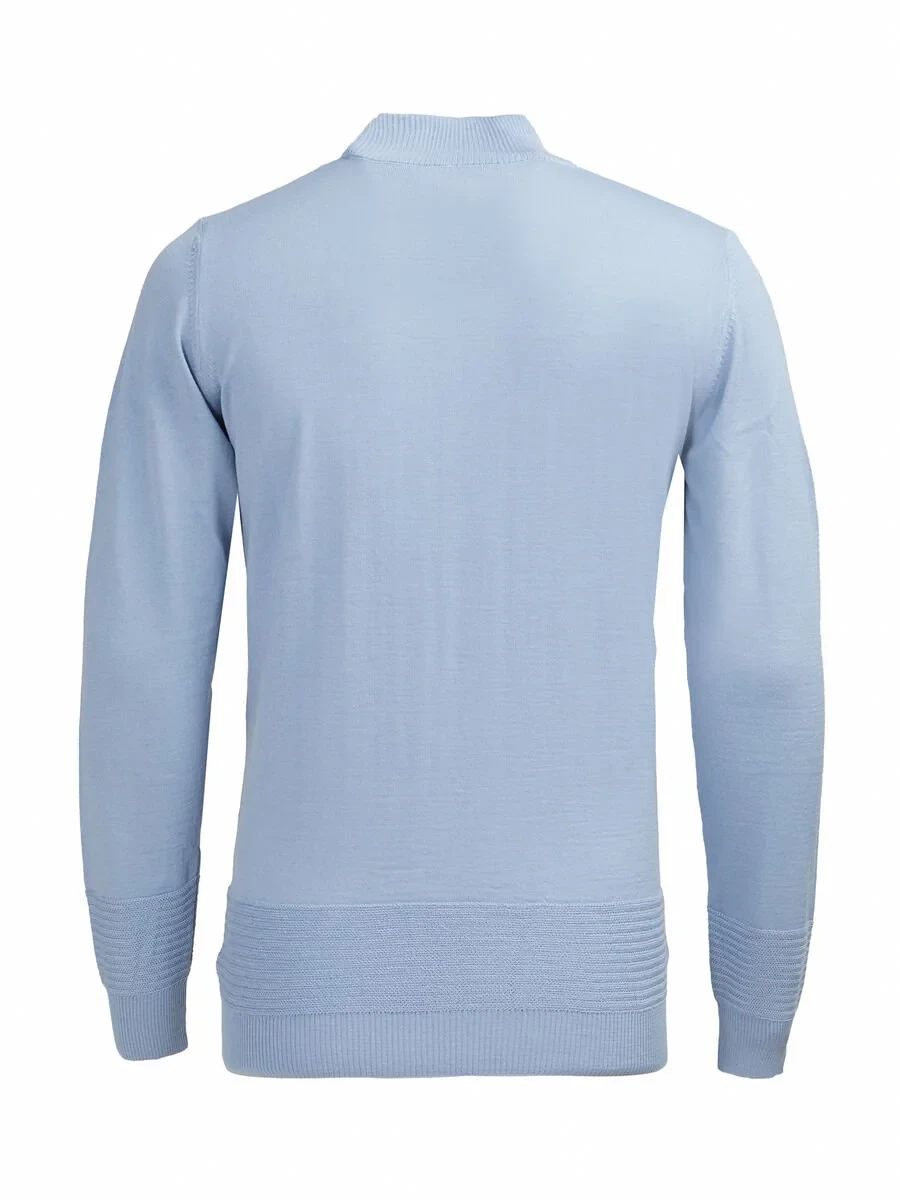 Blue Knitwear Sweatshirt - 3