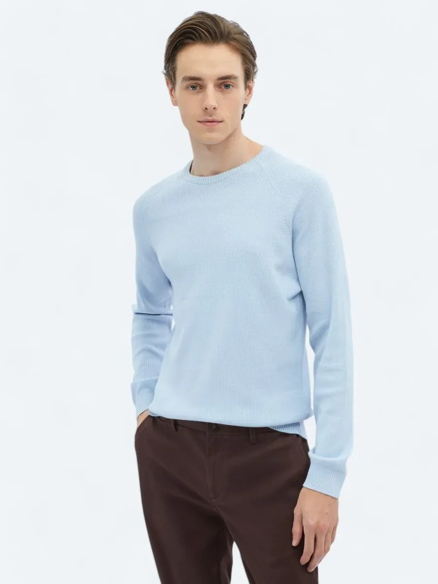 Blue Knitwear Sweatshirt - 1