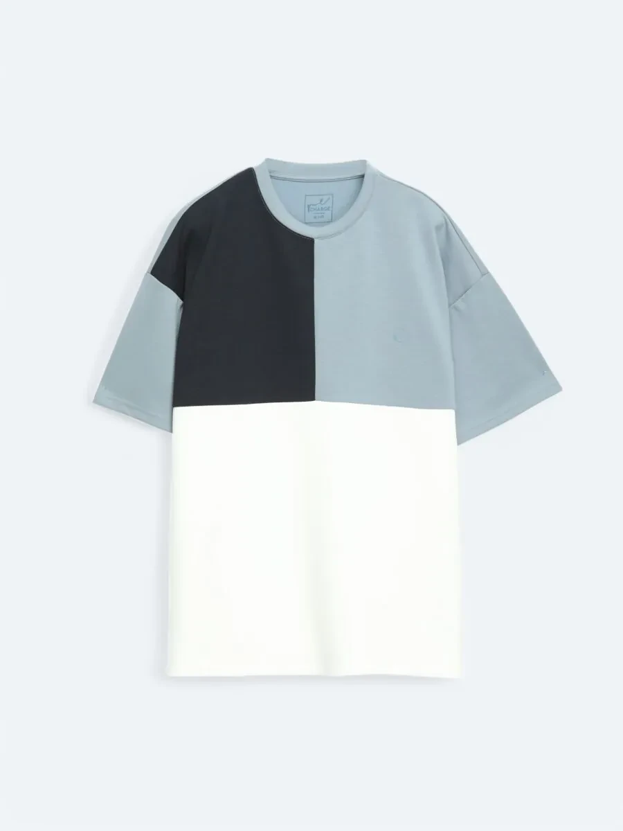 Blue Plain Crew Neck T-Shirt - 7