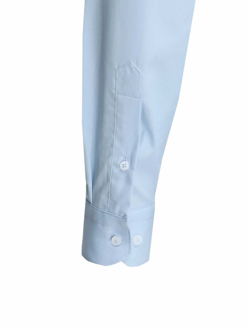Blue Plain Regular Fit Weaving Classical Cotton Blended Shirt - 4