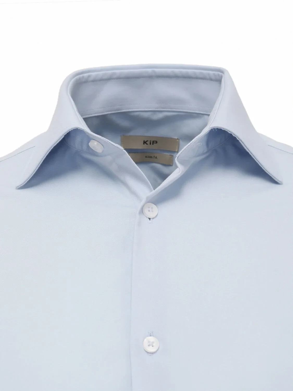 Blue Plain Slim Fit Weaving Classical Cotton Blended Shirt - 2