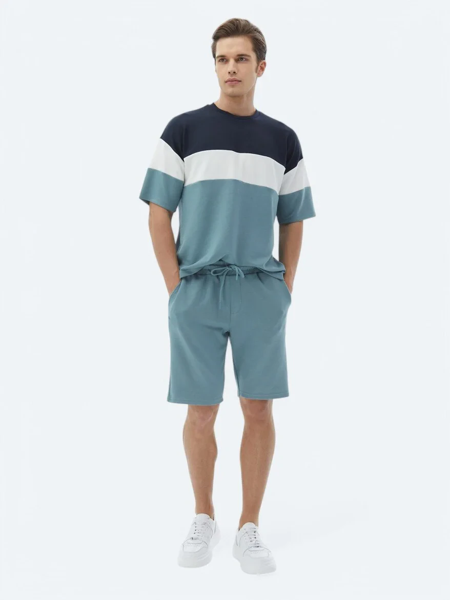 Blue Striped Crew Neck T-Shirt - 2