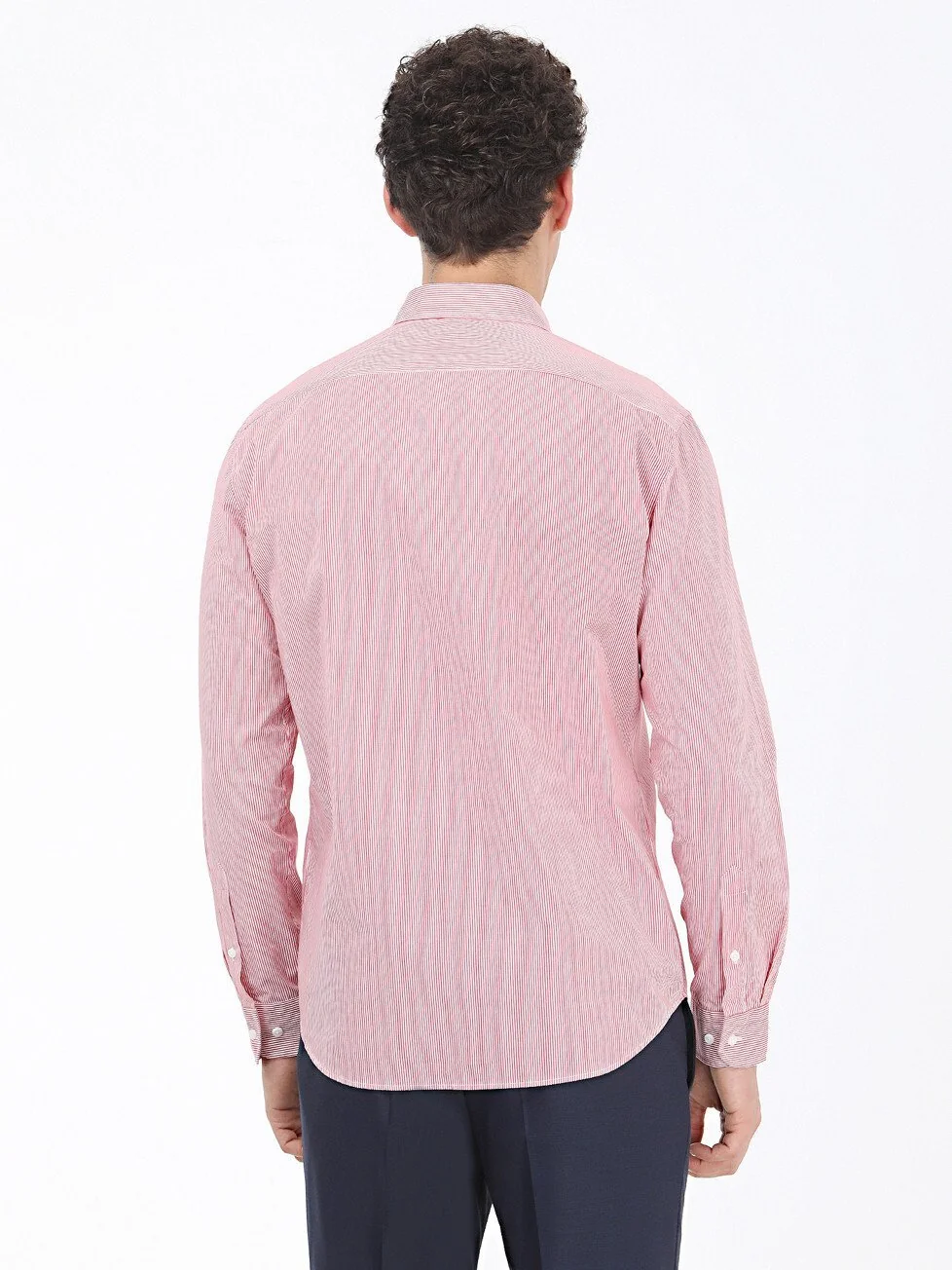 Bordo Regular Fit Dokuma Casual %100 Pamuk Gömlek - 4