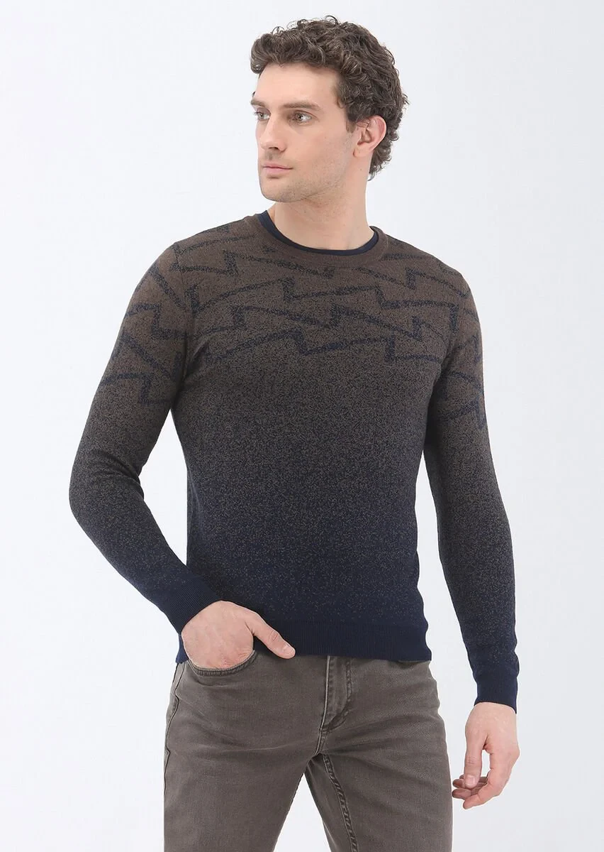 Brown Knitwear Sweatshirt - 1