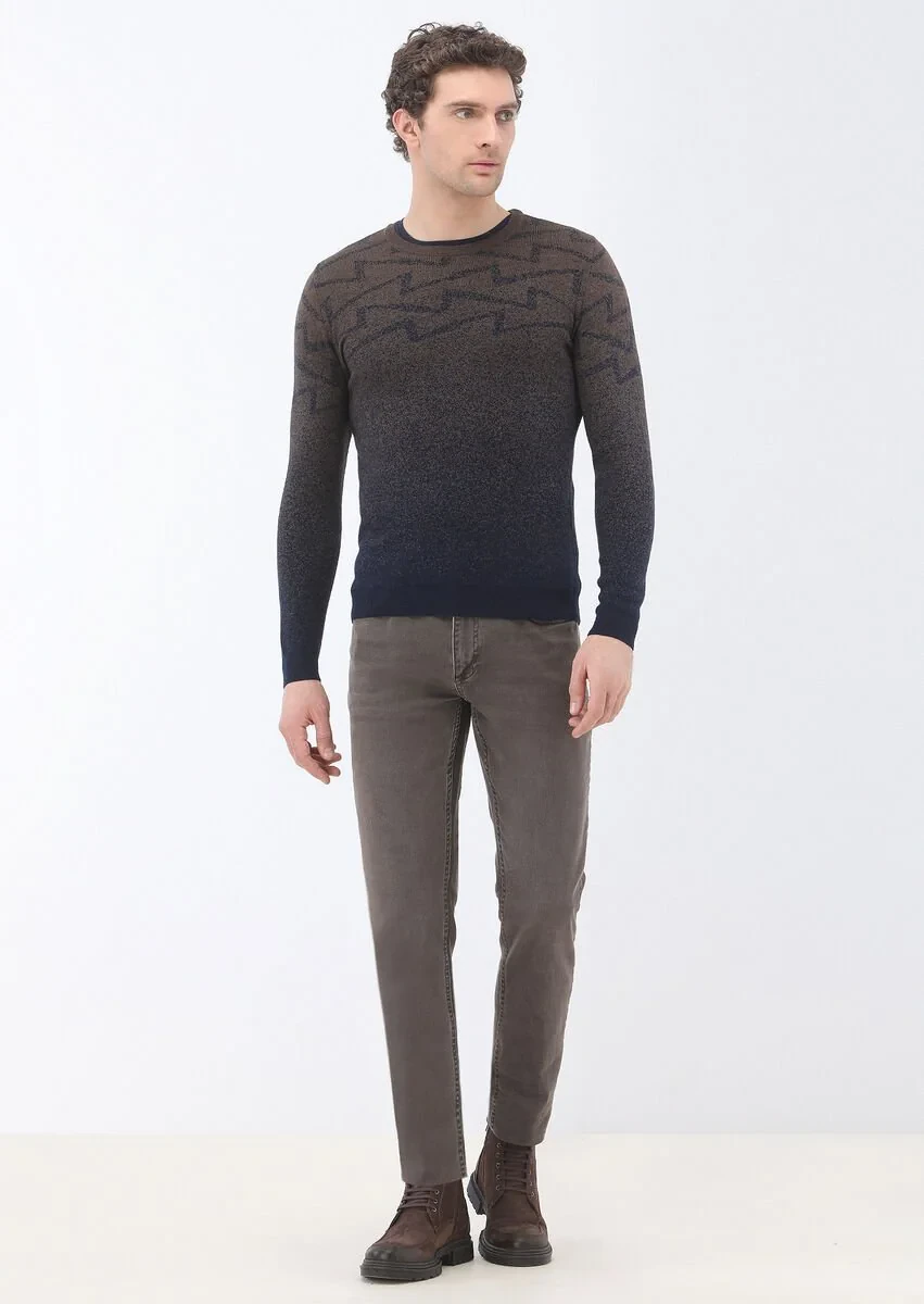 Brown Knitwear Sweatshirt - 2