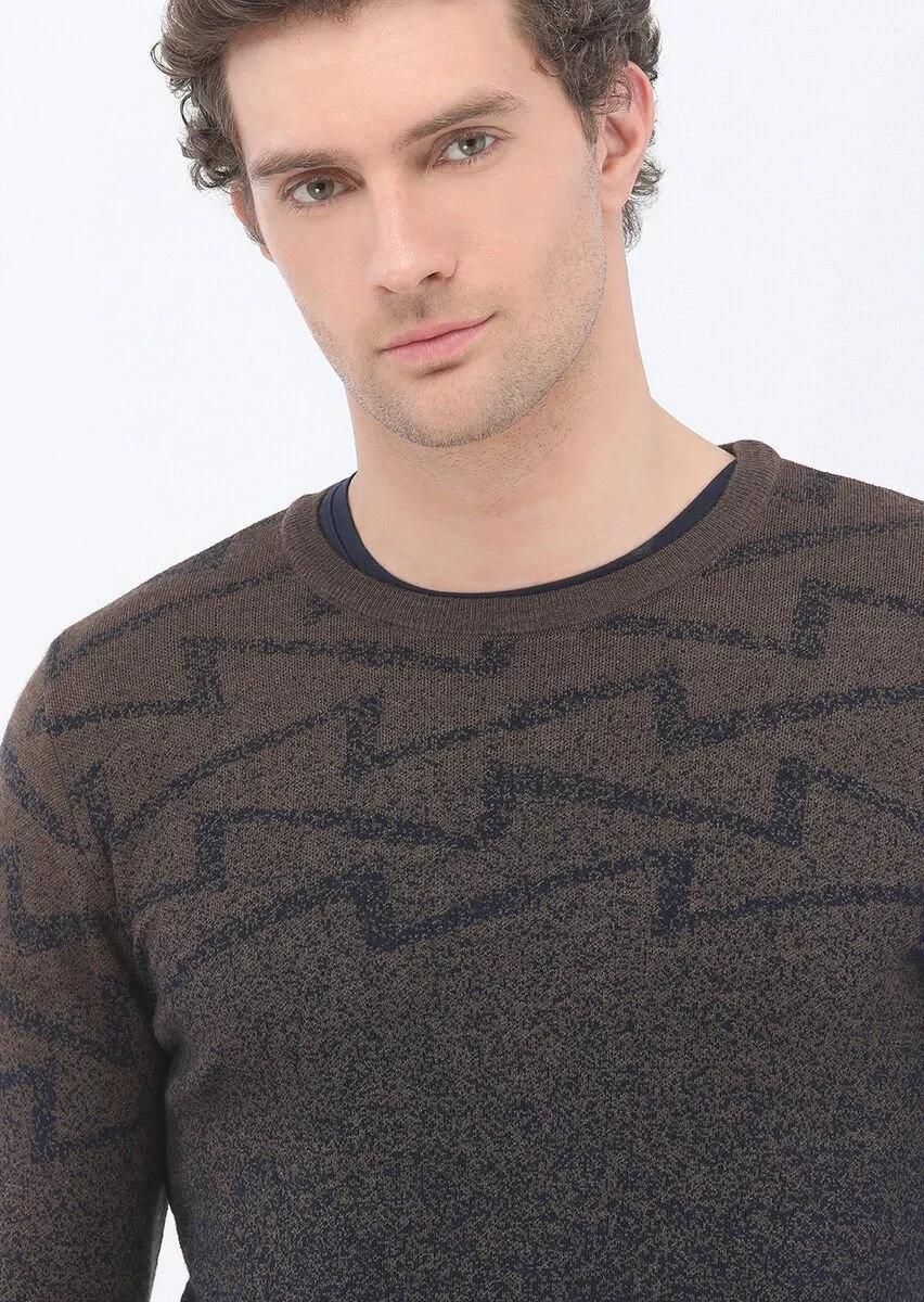 Brown Knitwear Sweatshirt - 3