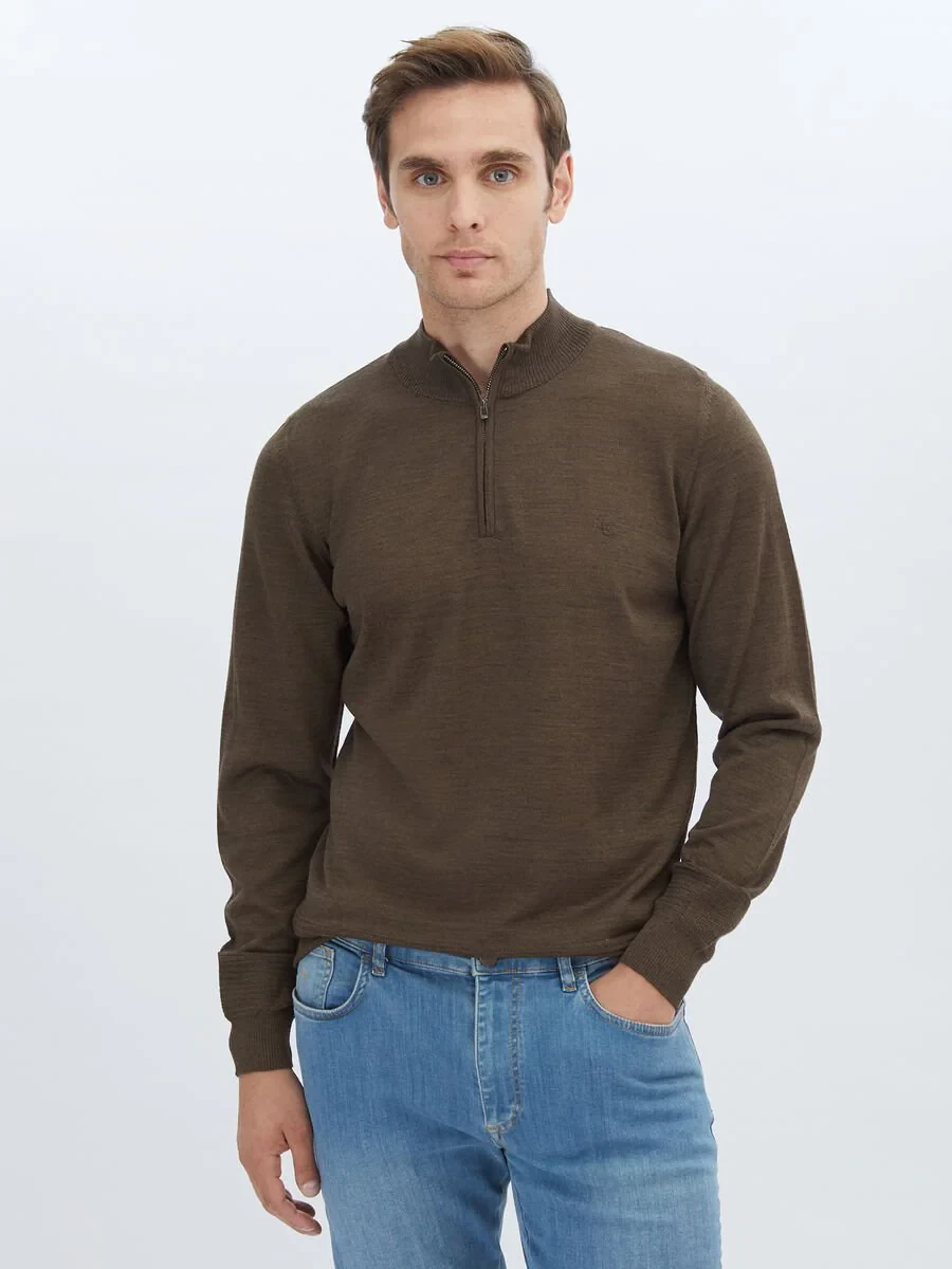 Brown Knitwear Sweatshirt - 1