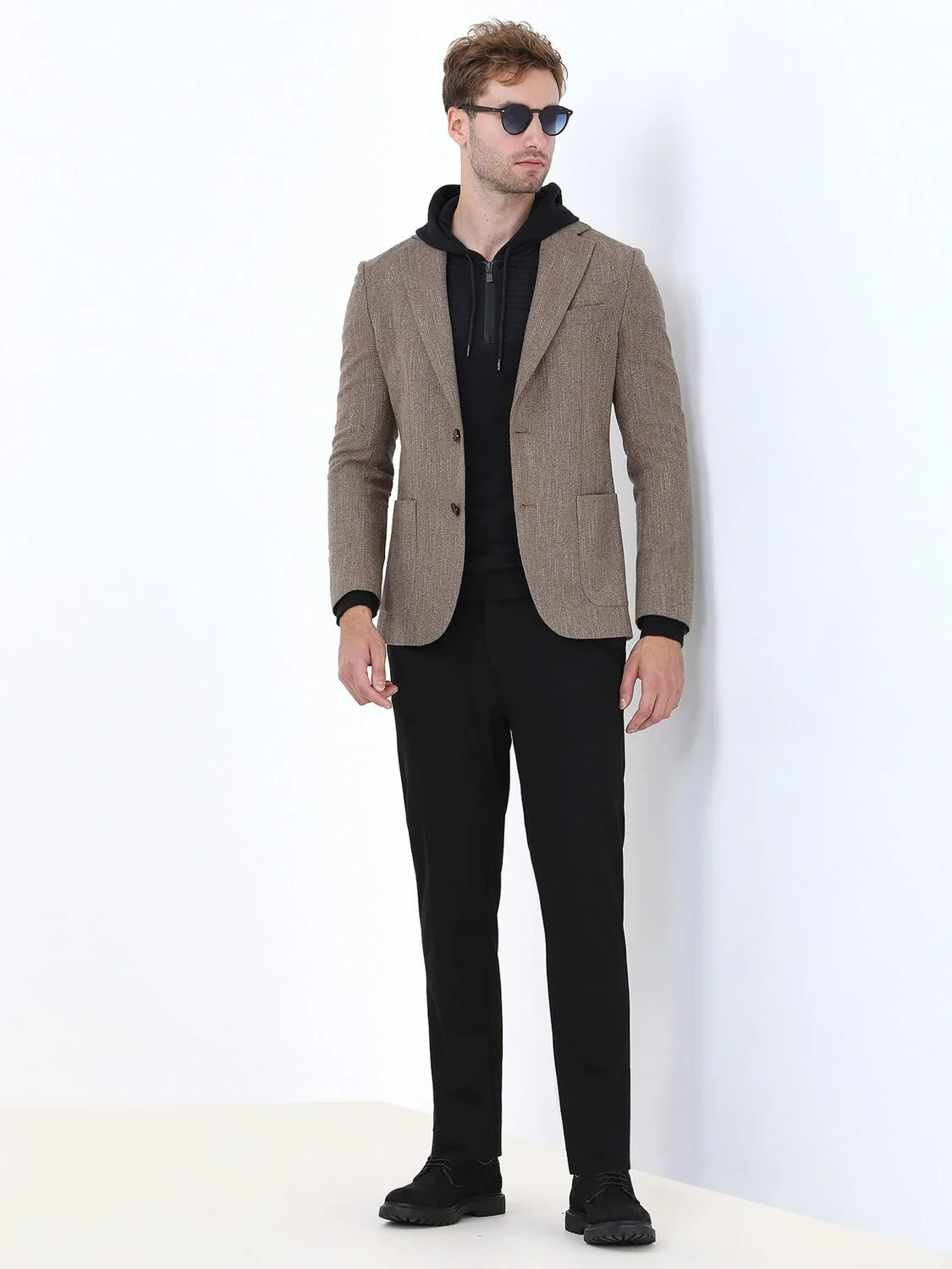Buff Micro Modern Fit Wool Blended Jacket - 2