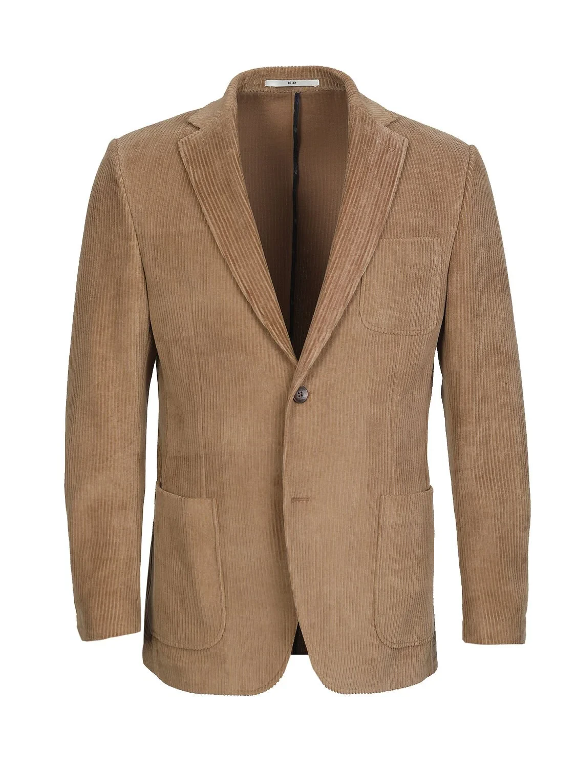 Buff Ribbed Modern Fit Cotton Blended Jacket - 6