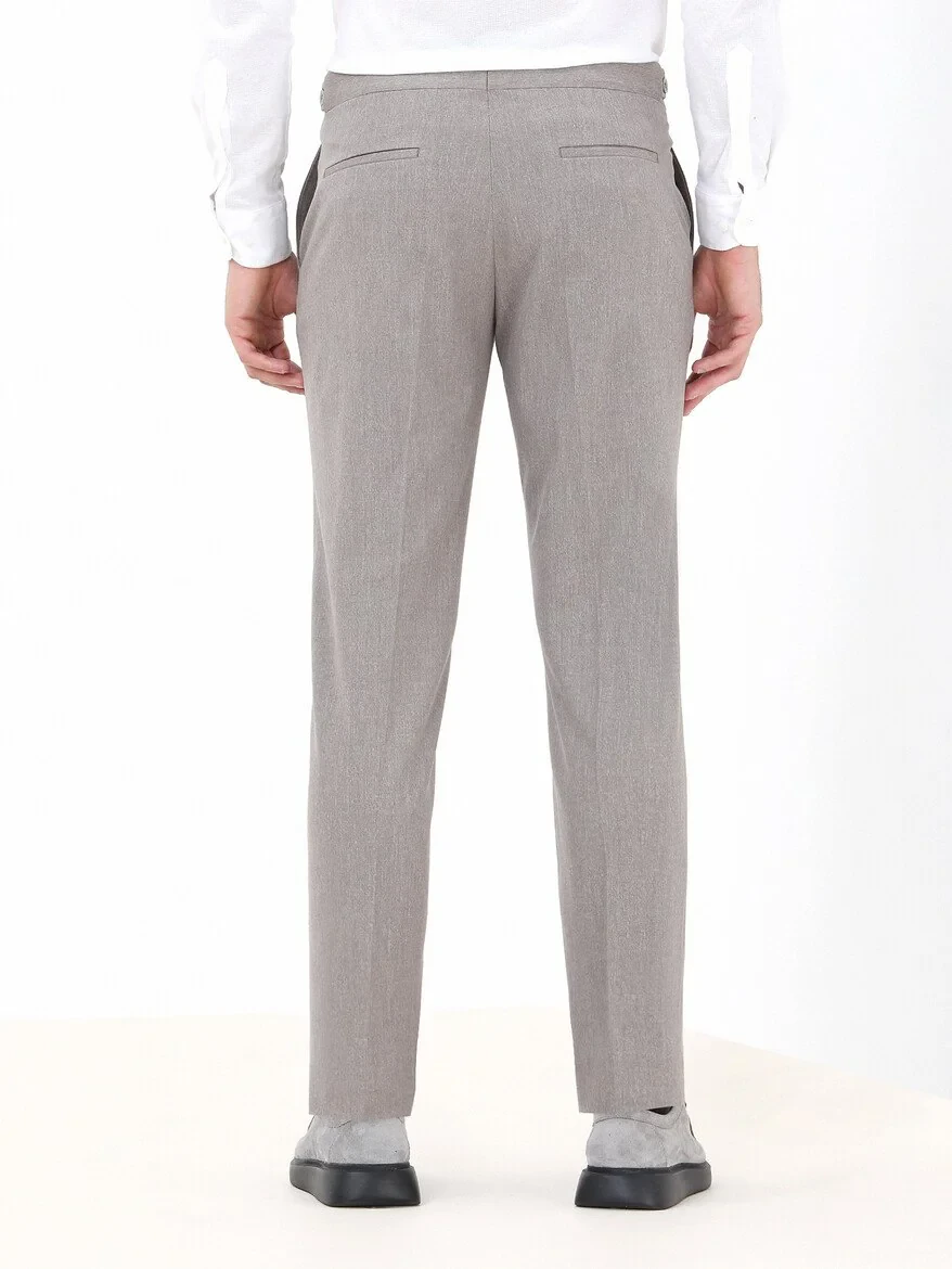 Buff Weaving Fitted Fit Classical Trousers - 5
