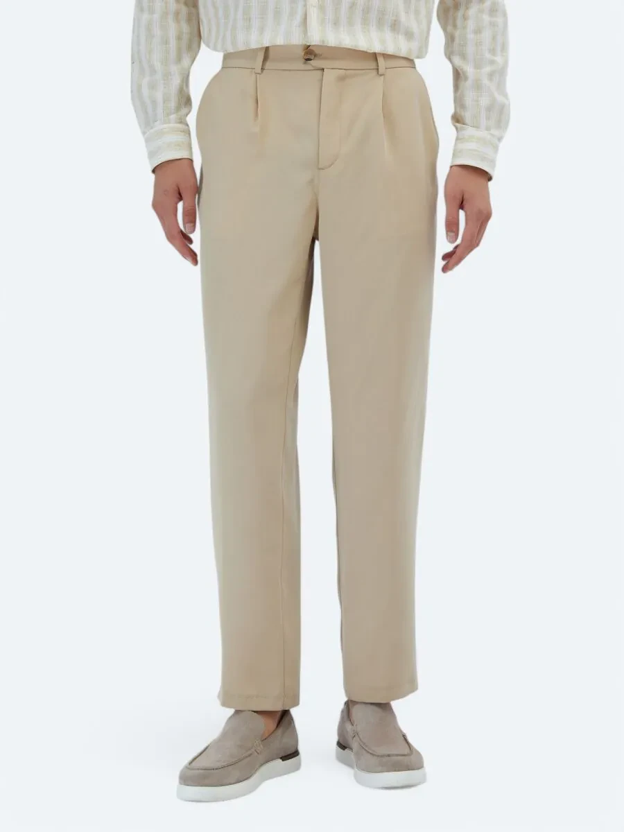 Buff Weaving Loose Fit Casual Trousers - 2