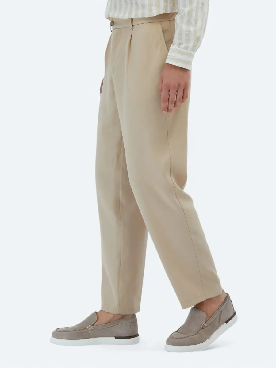 Buff Weaving Loose Fit Casual Trousers - 3