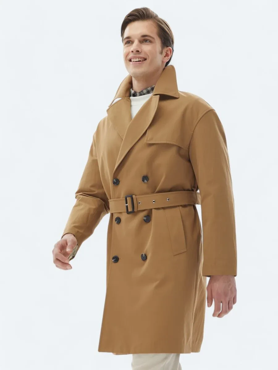 Buff Weaving Rain Coat - 1