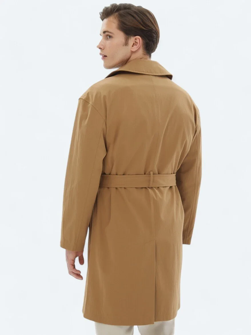 Buff Weaving Rain Coat - 8