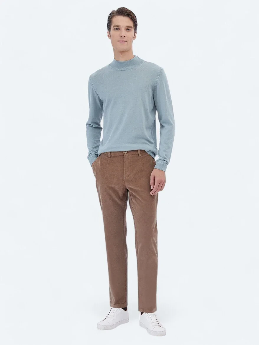 Buff Weaving Regular Fit Casual Cotton Blended Trousers - 1