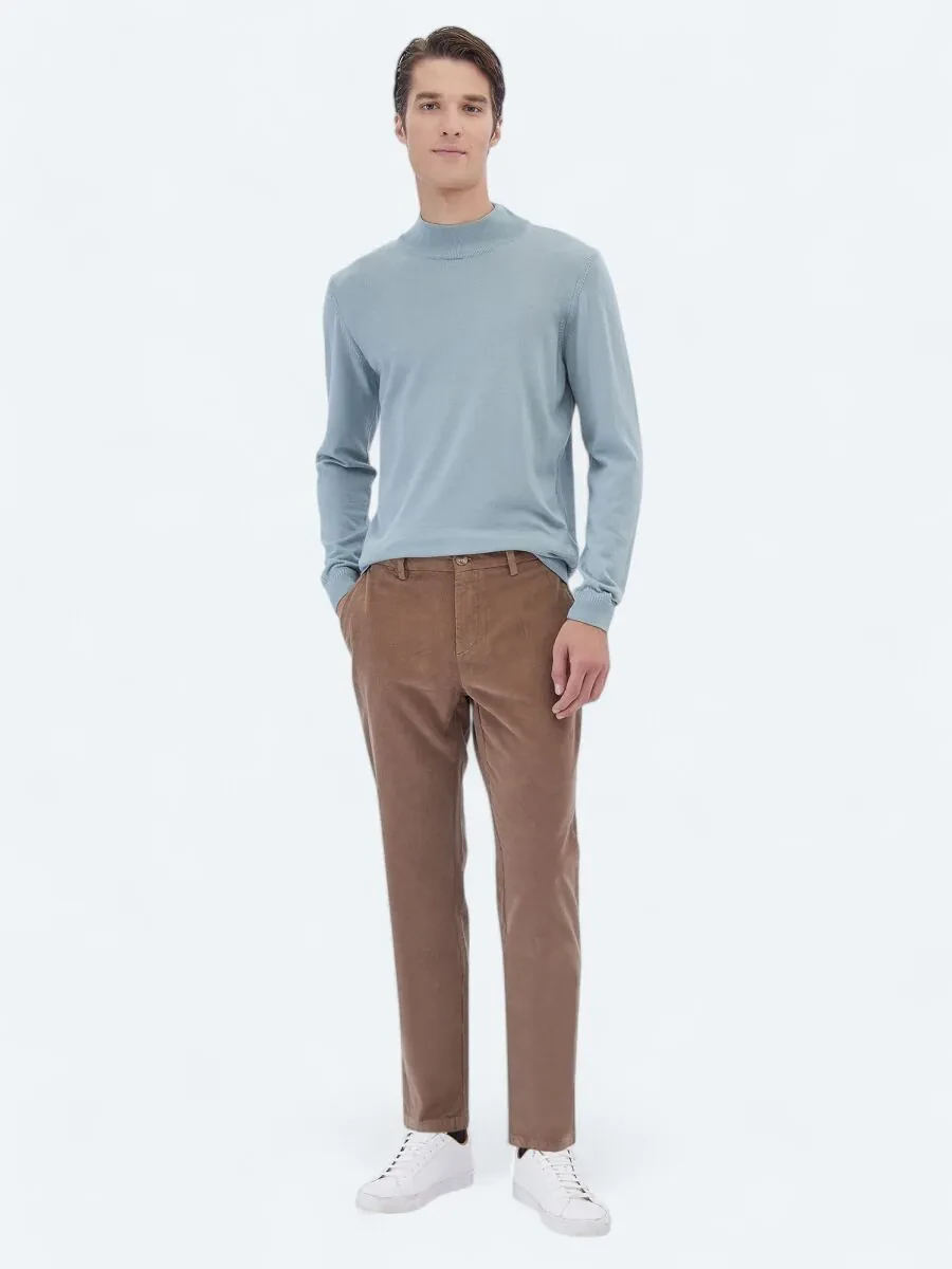Buff Weaving Regular Fit Casual Cotton Blended Trousers - 1
