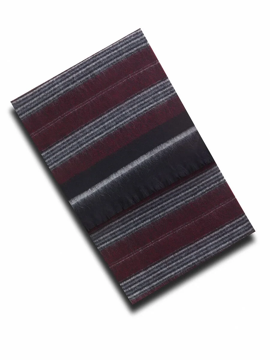 Burgundy %65 Akrilik ,%35 Yün Scarf - 1