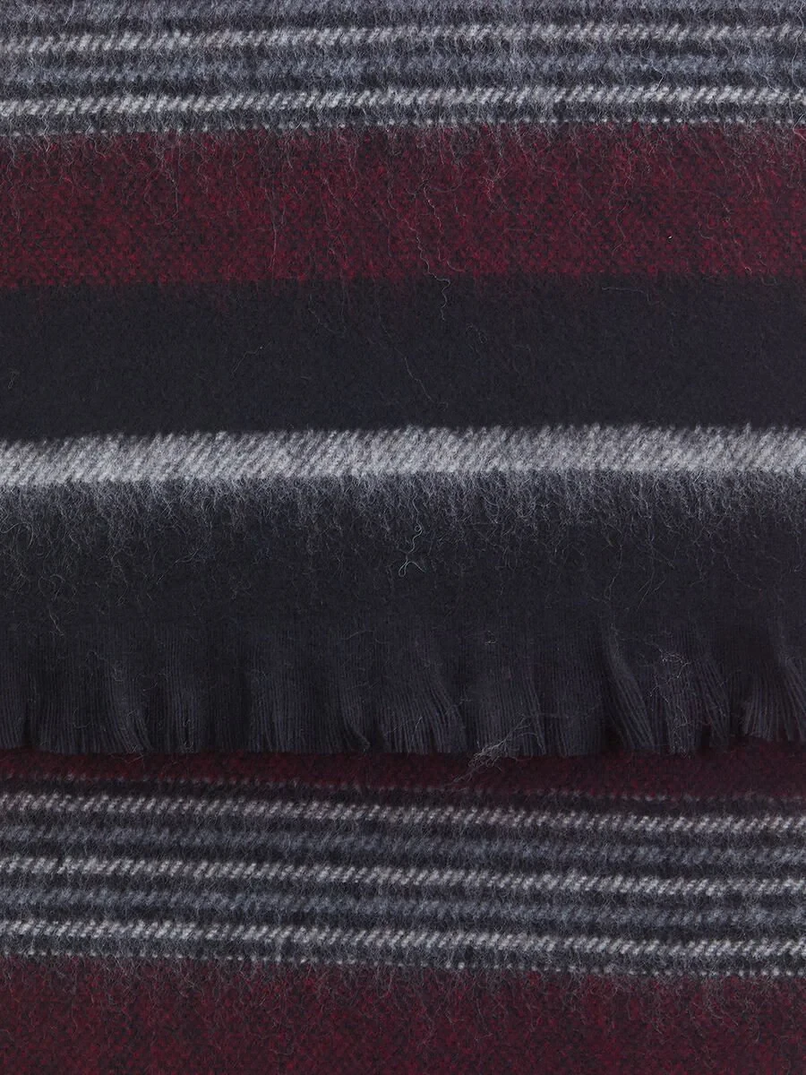 Burgundy %65 Akrilik ,%35 Yün Scarf - 2