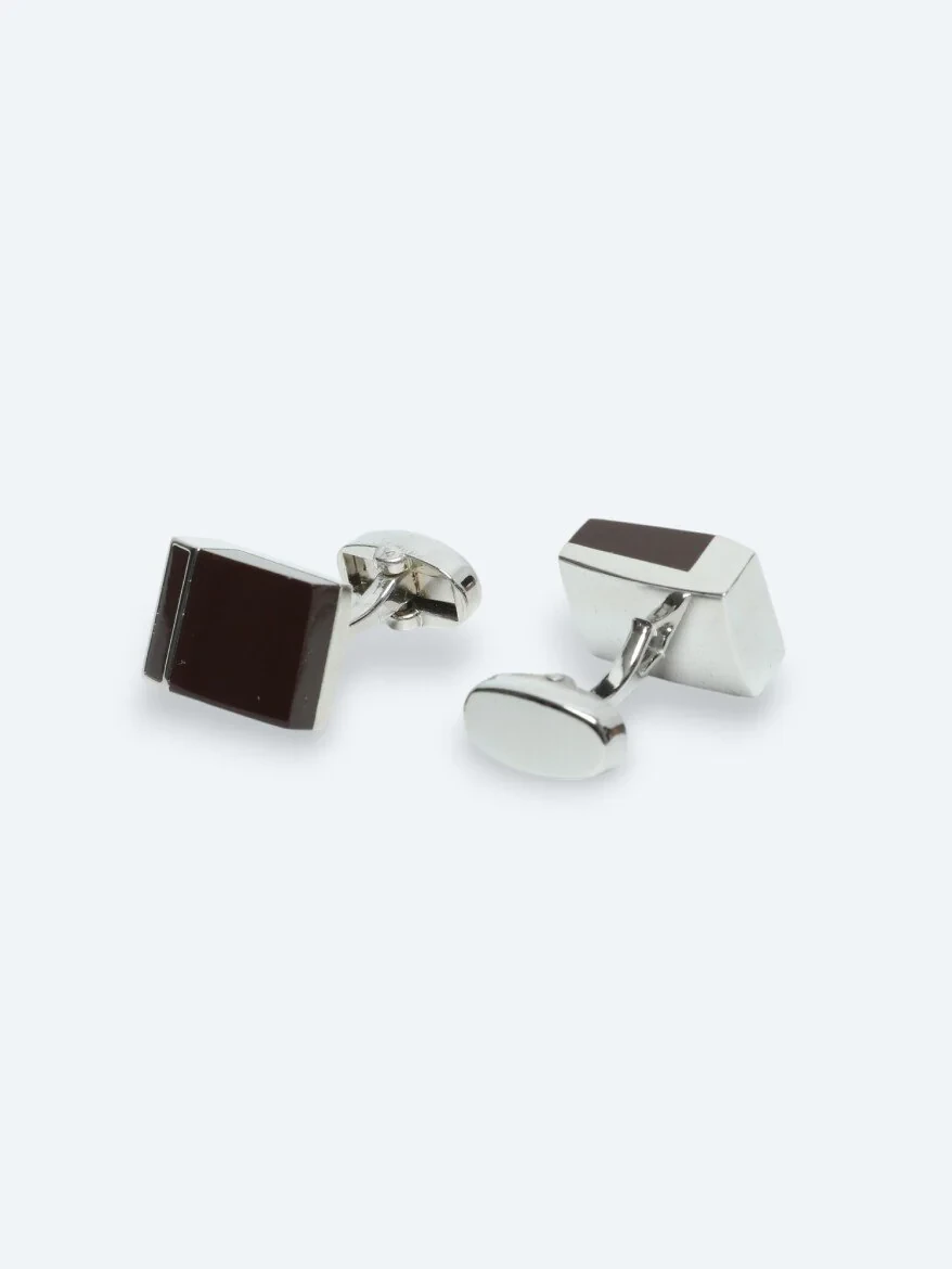 Burgundy Metal Cuff Link - 2