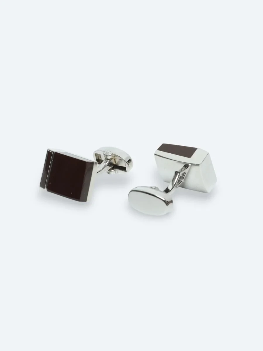 Burgundy Metal Cuff Link - 2