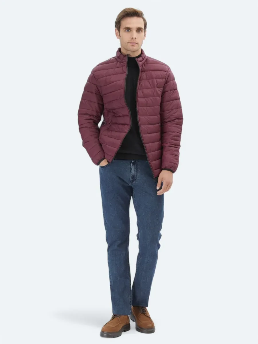 Burgundy Weaving Coat - 2