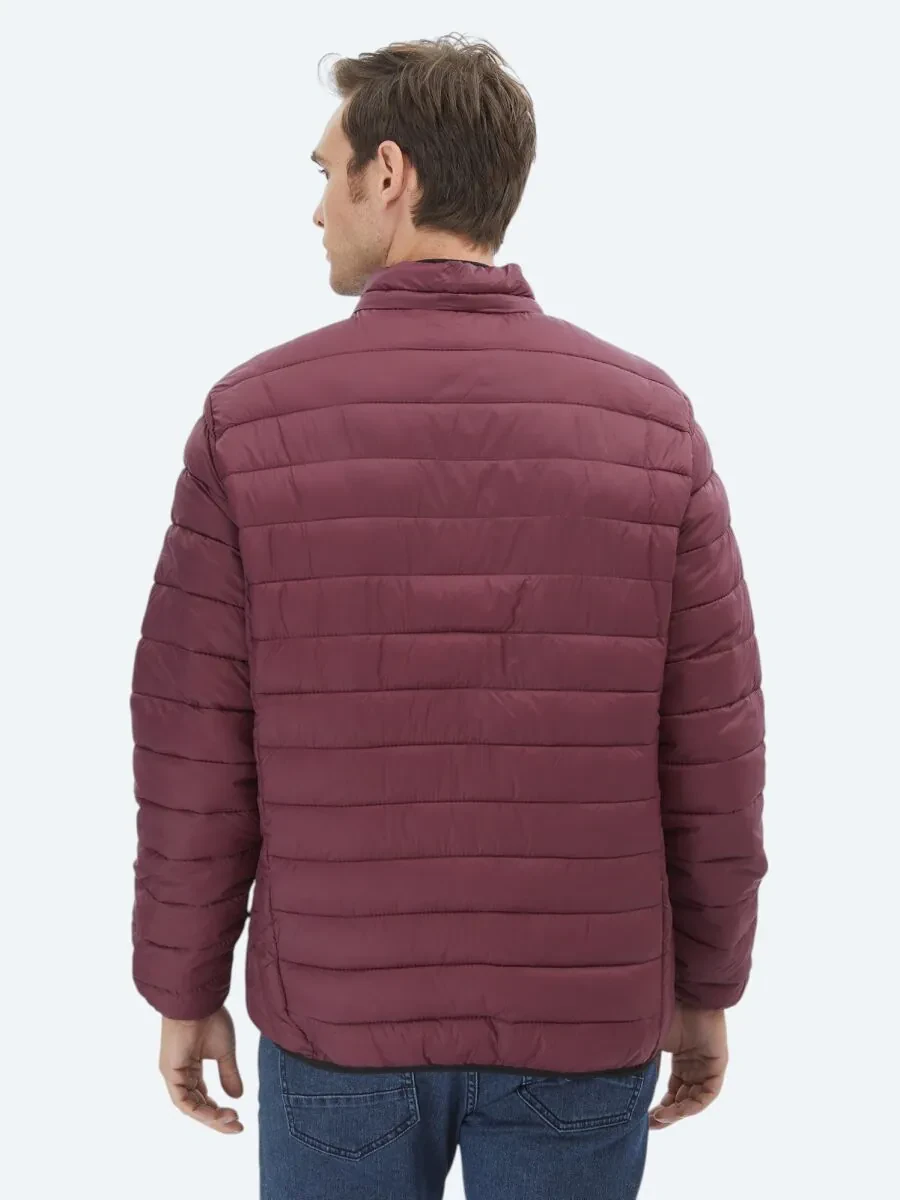 Burgundy Weaving Coat - 5