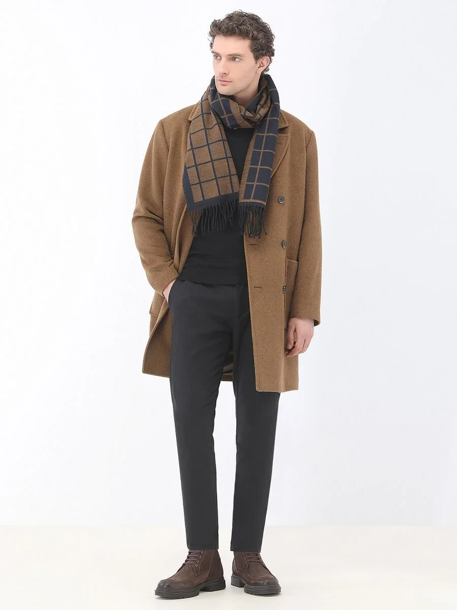 Cinnamon Weaving Overcoat - 2
