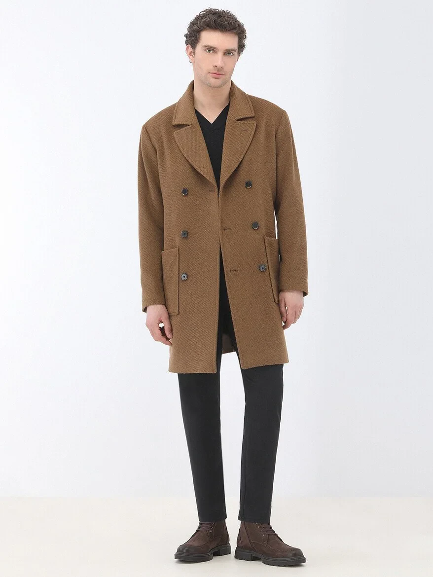 Cinnamon Weaving Overcoat - 3