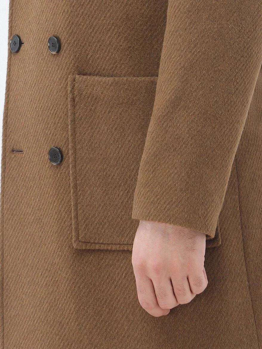 Cinnamon Weaving Overcoat - 4