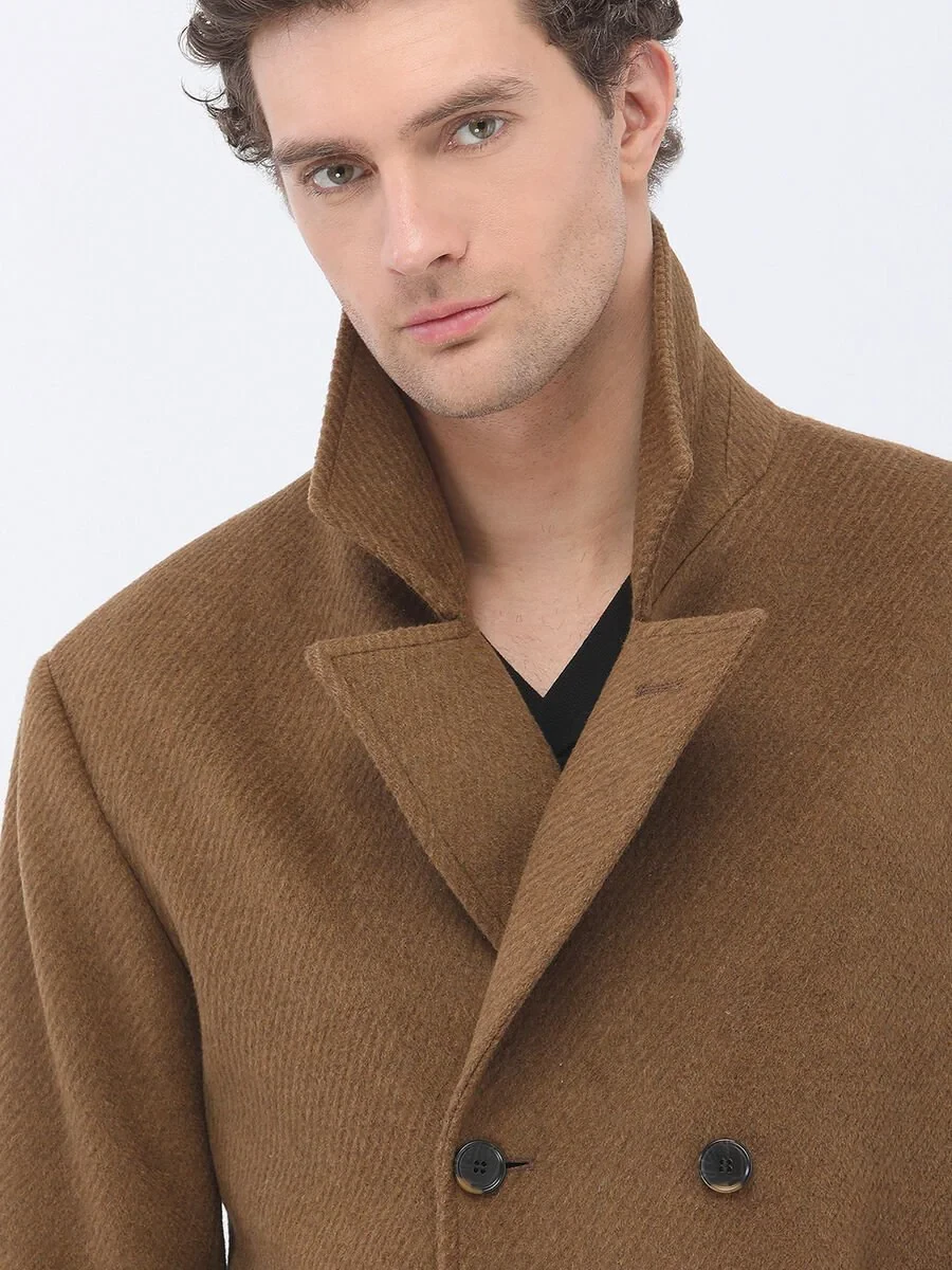 Cinnamon Weaving Overcoat - 5