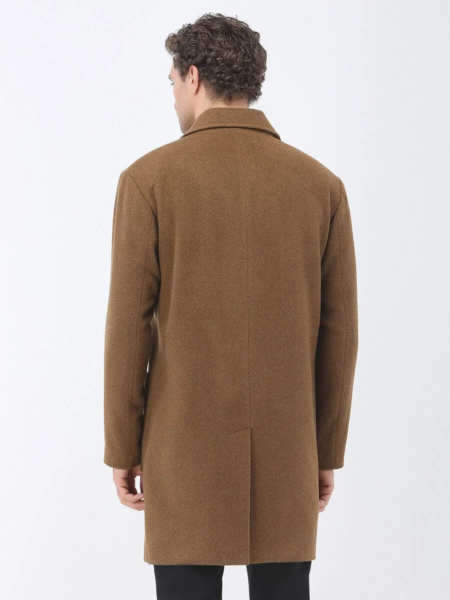 Cinnamon Weaving Overcoat - 6