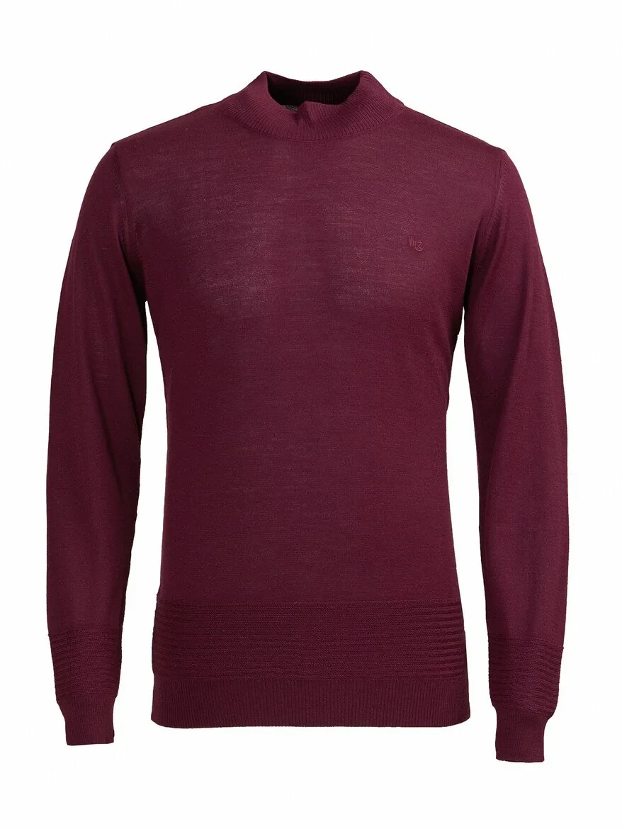 Damson Color Knitwear Sweatshirt - 1