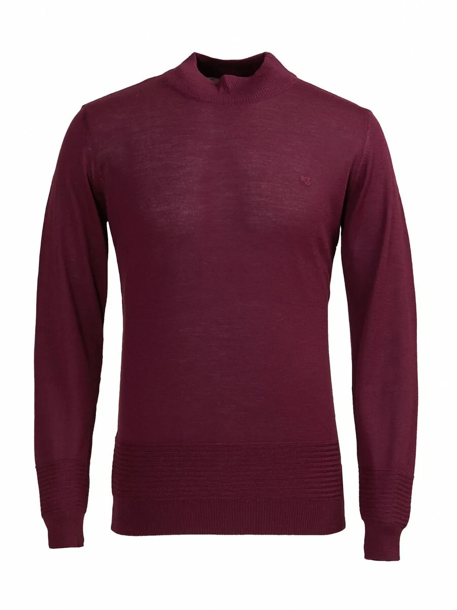 Damson Color Knitwear Sweatshirt - 1