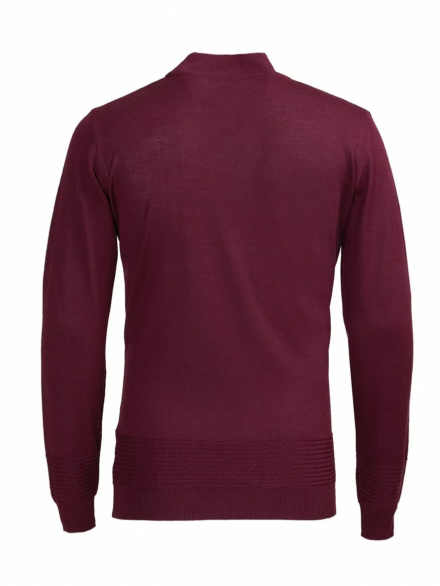 Damson Color Knitwear Sweatshirt 