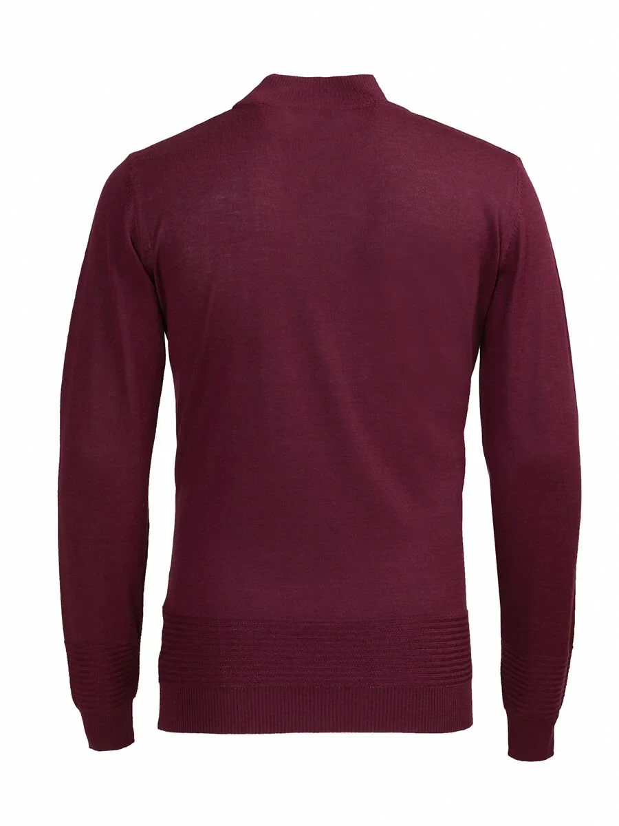 Damson Color Knitwear Sweatshirt - 3