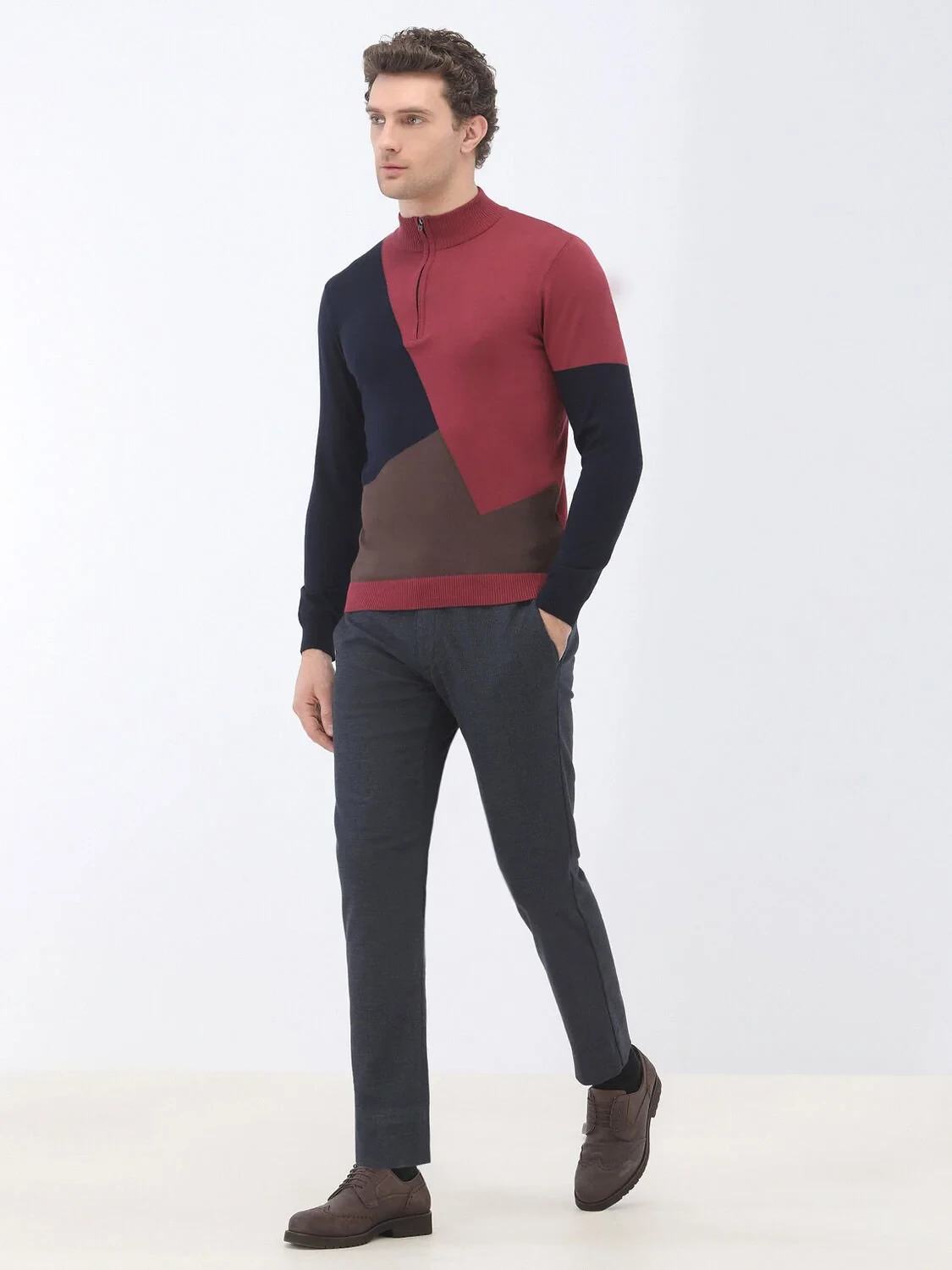 Damson Color Knitwear Sweatshirt - 2