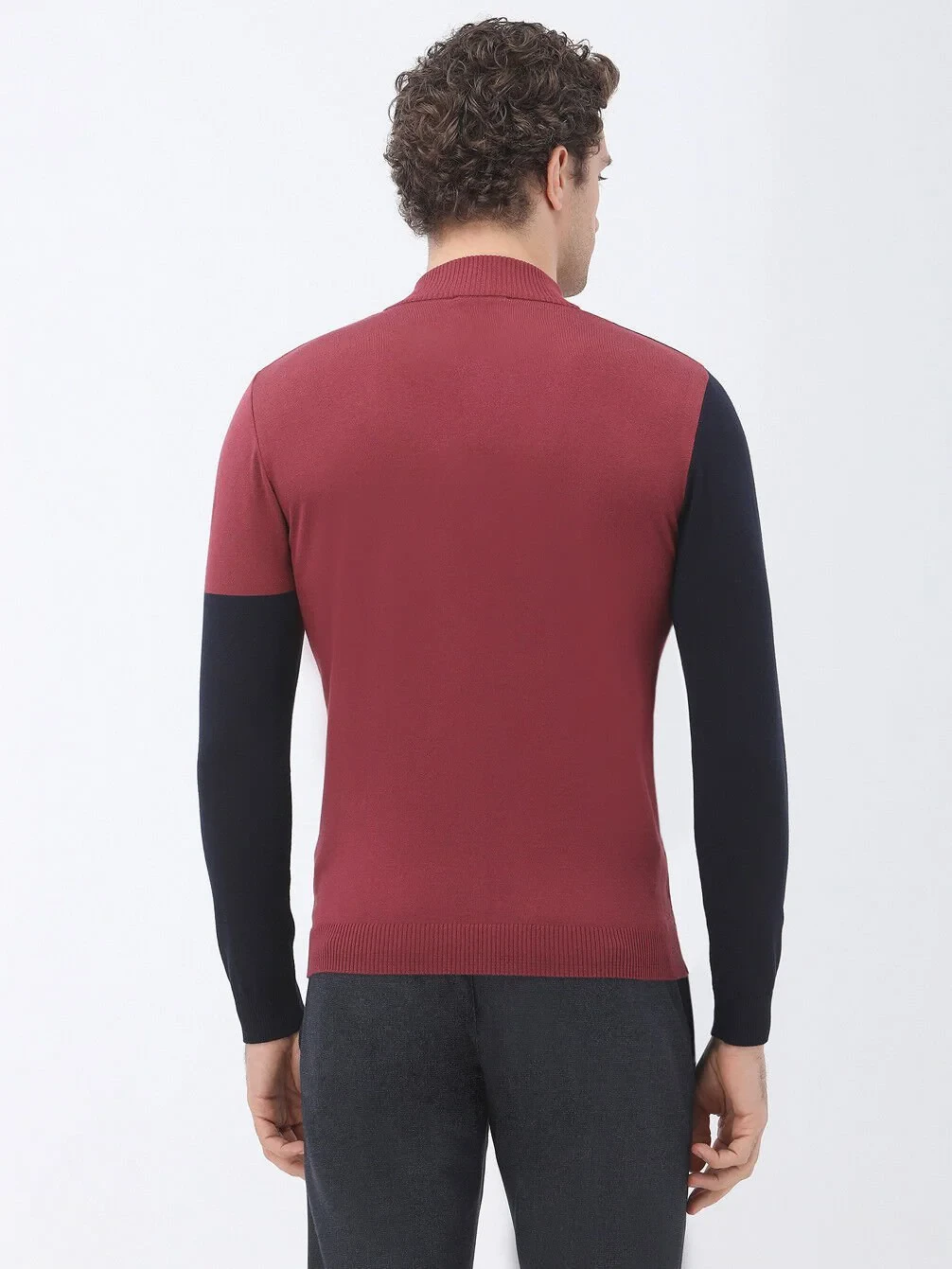 Damson Color Knitwear Sweatshirt - 5