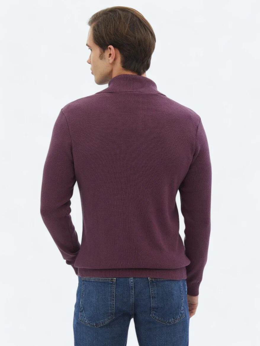 Damson Color Knitwear Sweatshirt - 6