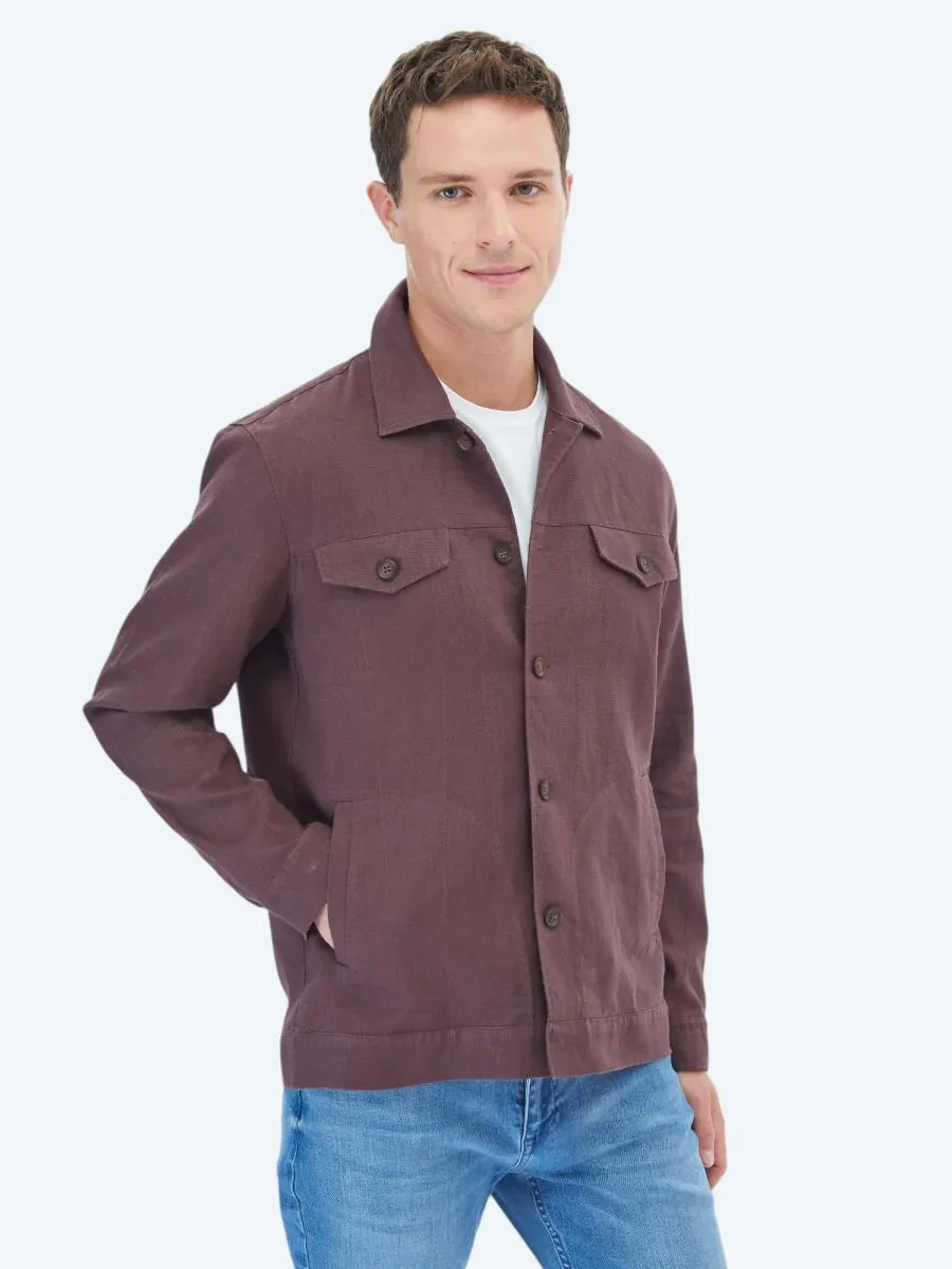 Damson Color Overshirt - 1