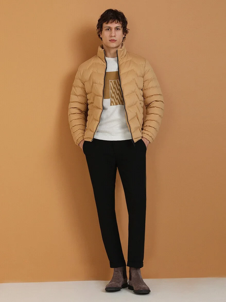 Dark Beige Weaving Coat - 4