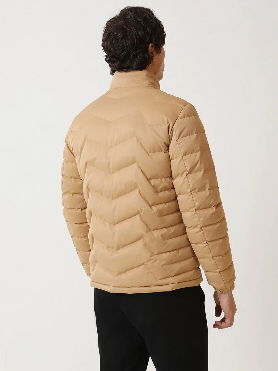 Dark Beige Weaving Coat - 5
