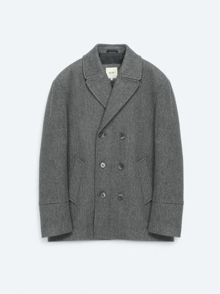 Dark Grey Knitting Coat - 1