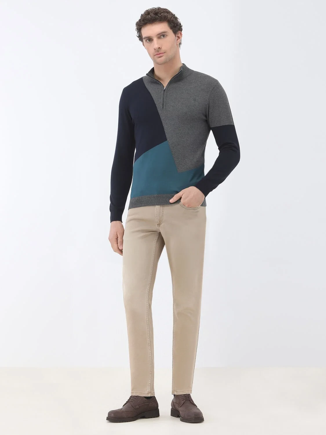 Dark Grey Knitwear Sweatshirt - 2
