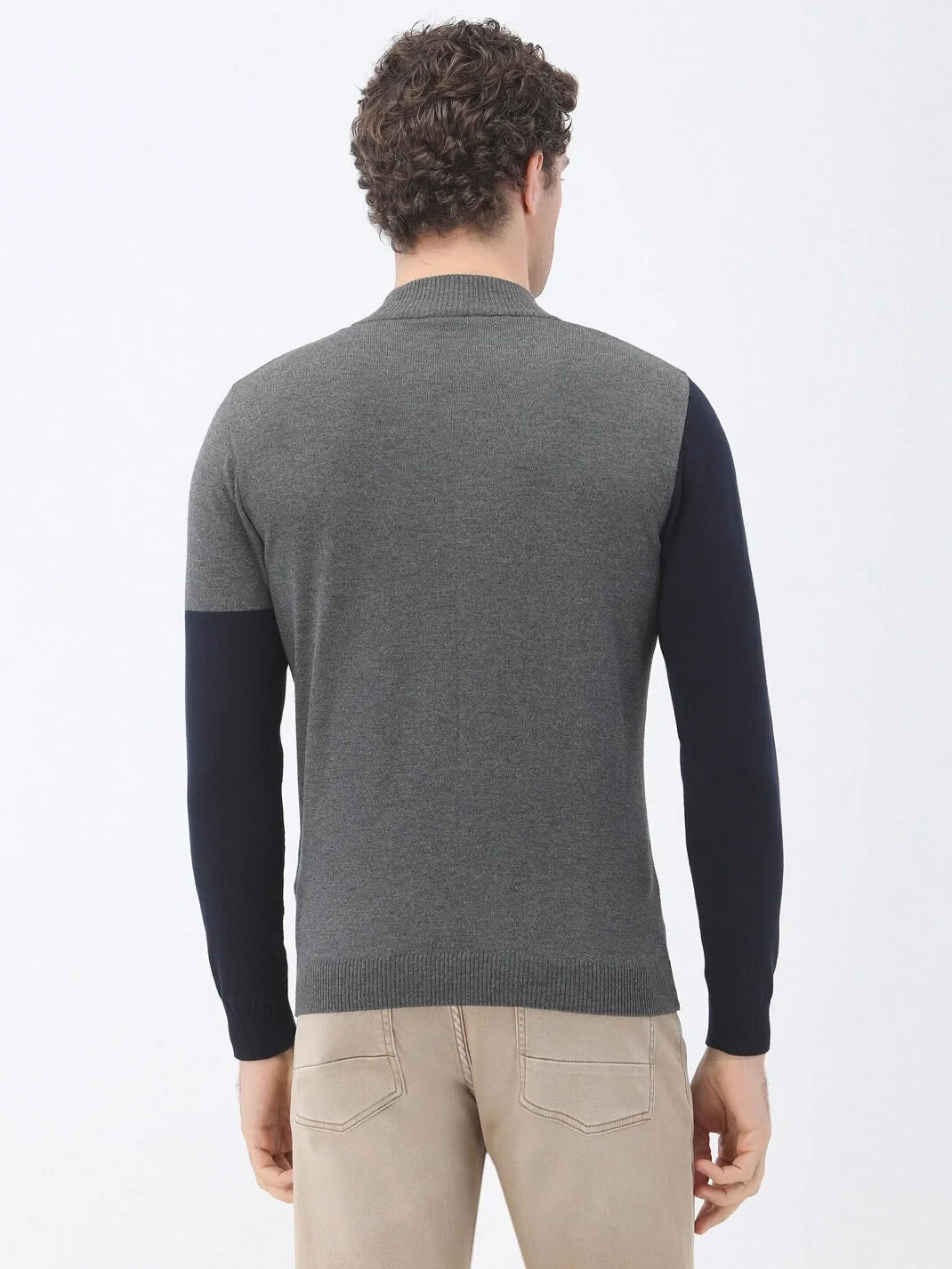 Dark Grey Knitwear Sweatshirt - 5